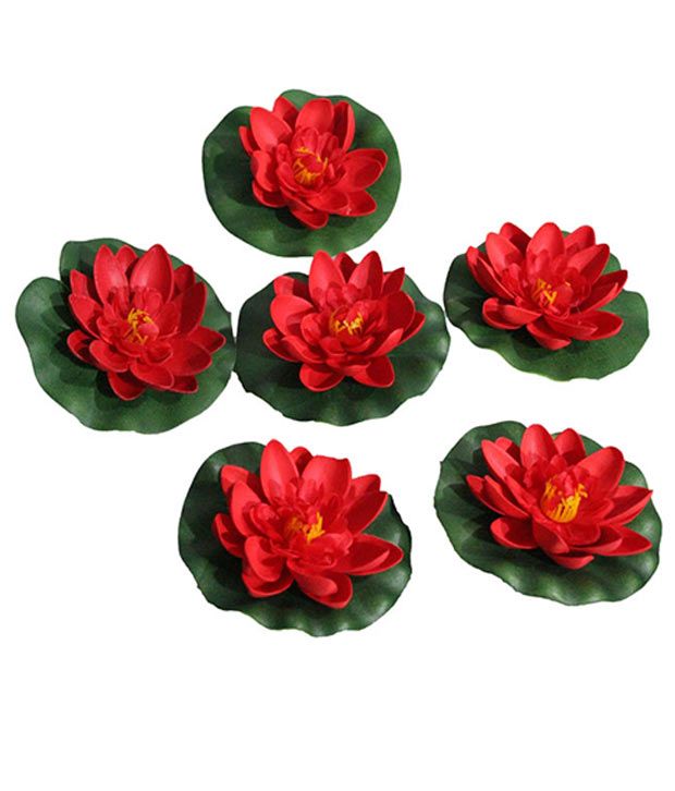 Swastik Red Artificial Lotus Flower: Buy Swastik Red Artificial Lotus ...