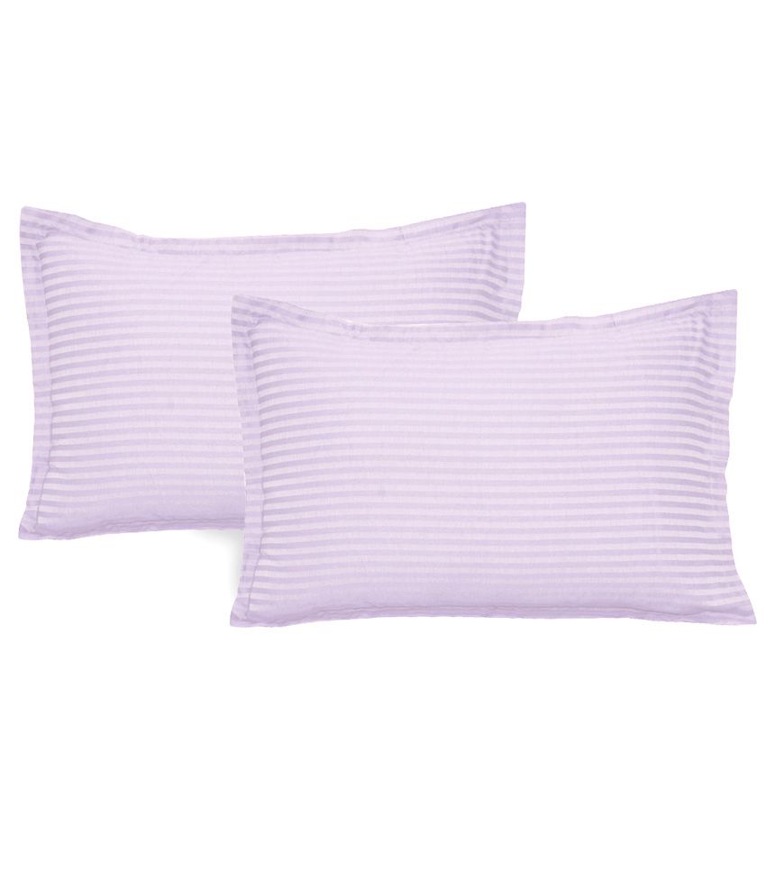 CURL UP Purple Cotton Pillow Cover Set Of 2 - Buy CURL UP ...