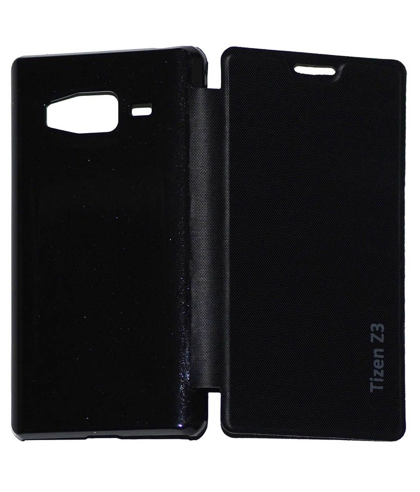 OSR Flip Cover For Samsung Tizen Z3 Black Flip Covers Online at Low