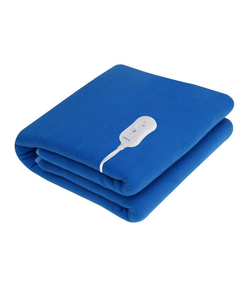     			Pindia Single Bed Heating Electric Blanket Polar Fleece - 150 X 80 Cm Blue