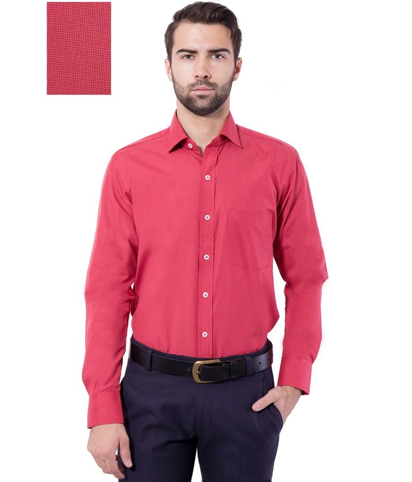 mens red formal shirt uk