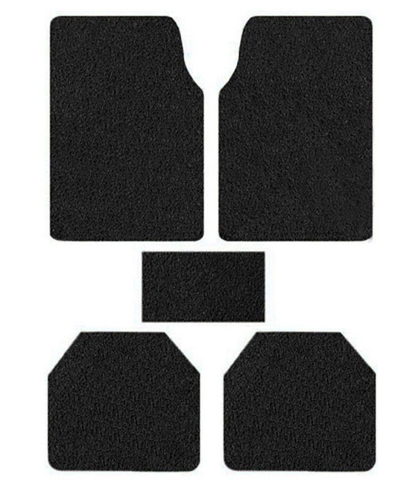 Speedwav Anti Slip Noodle Car Floor Mats SET OF 5 Black-Honda Jazz Type 2