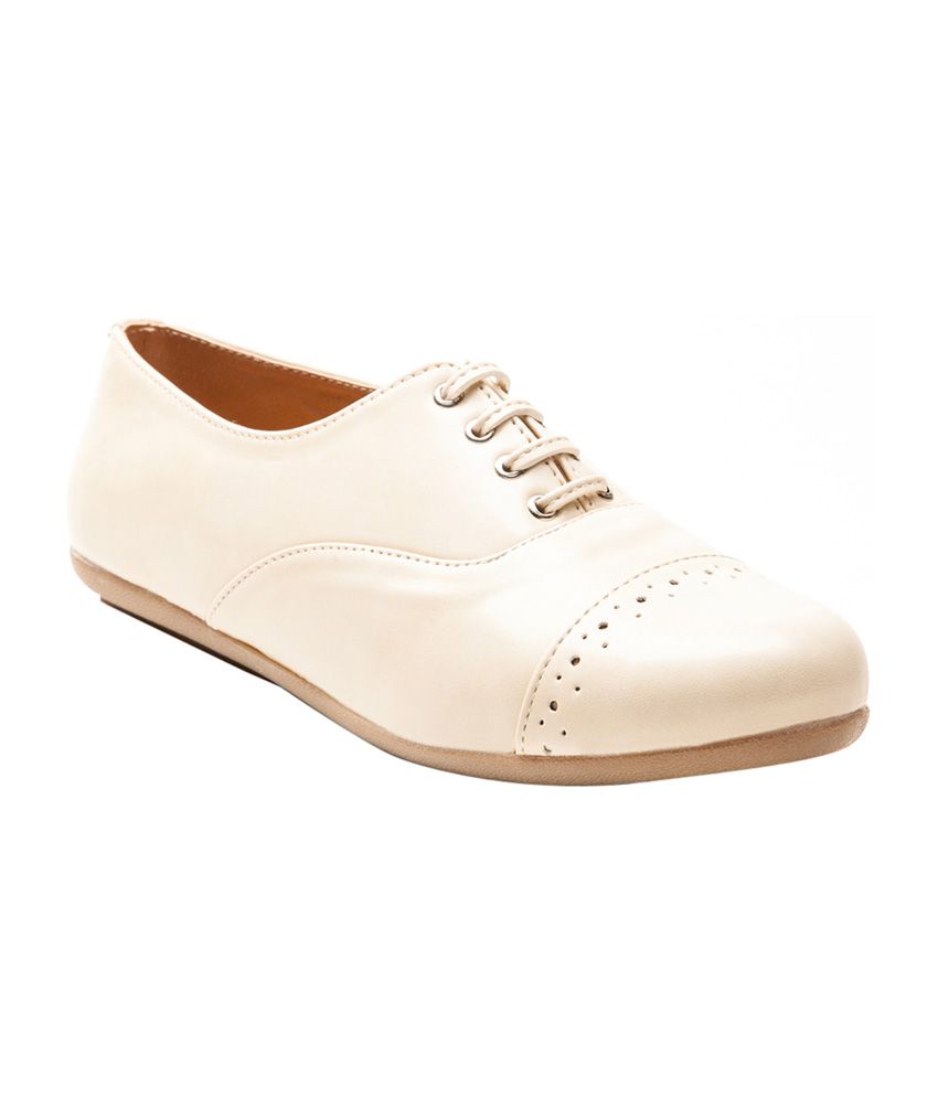     			MARC LOIRE White Oxfords Casual Shoes