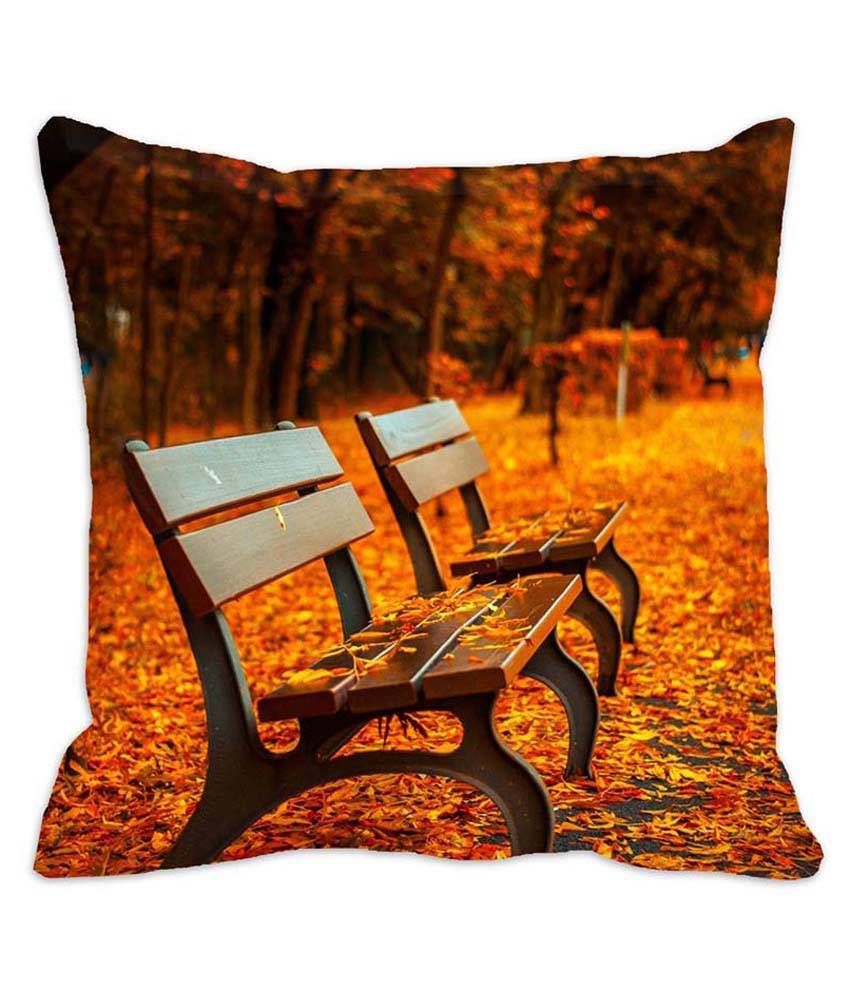 Mesleep Orange Satin Cushion Covers Buy Online at Best Price Snapdeal