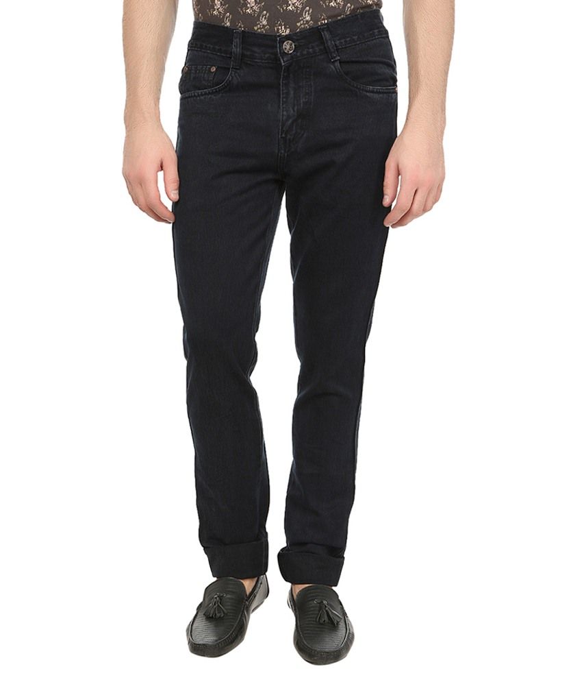 black regular fit jeans