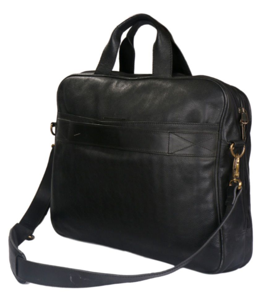 Romari Black Leather Office Bag - Buy Romari Black Leather Office Bag ...