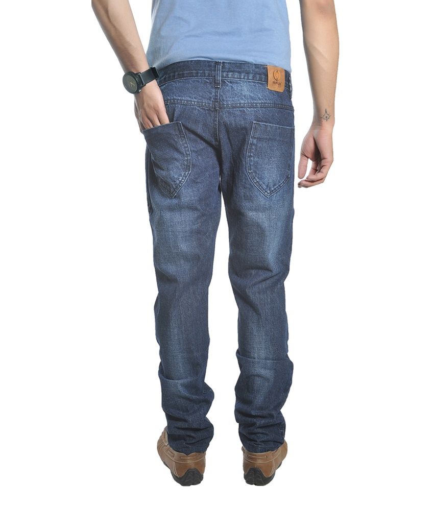Reckler Blue Cotton Blend Denim Jeans 