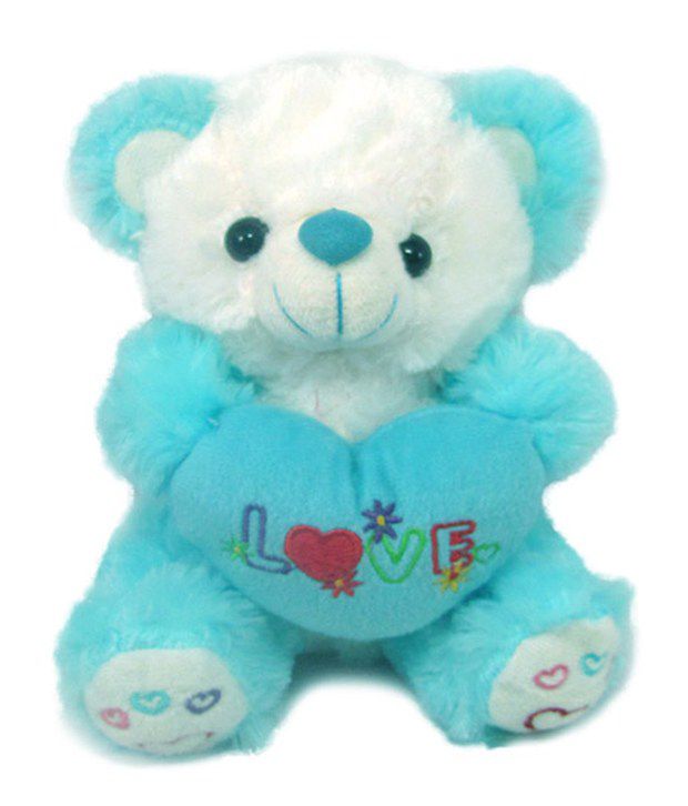     			Tickles Lovely I Love You Heart Teddy Stuffed Soft Plush Animal Toy for Kids Girls (Size: 18 cm Color: Blue)