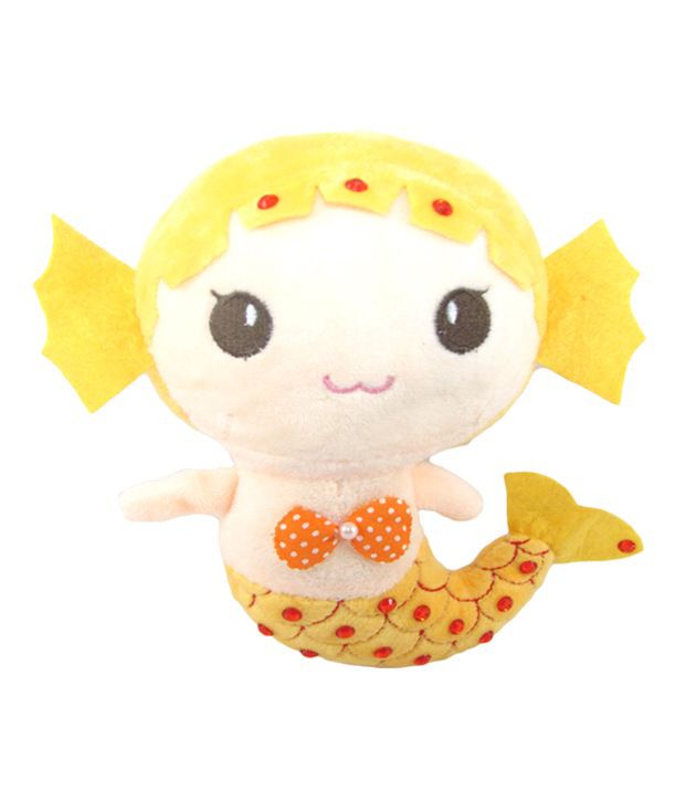     			Tickles Cute Mermaid Soft Stuffed Plush Animal Toy for Kids Girls Birthday Gifts (Color: Yellow Size: 20 cm)