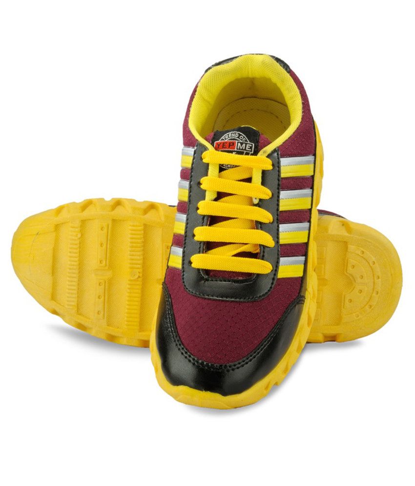yellow sports shoes men