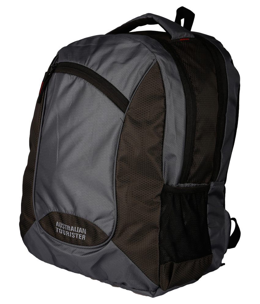 Australian Tourister Grey Polyester Backpack Buy Australian Tourister