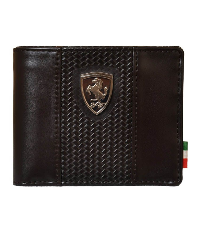 puma ferrari wallet brown