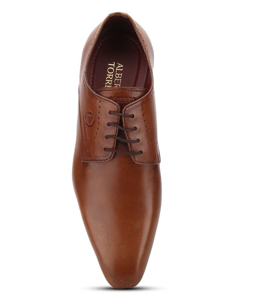 Alberto Torresi Tan Formal Shoes Price
