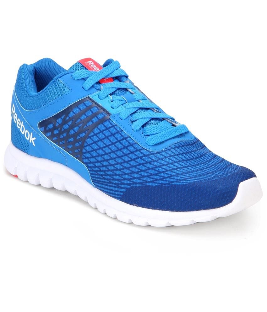 reebok blue running sports shoes