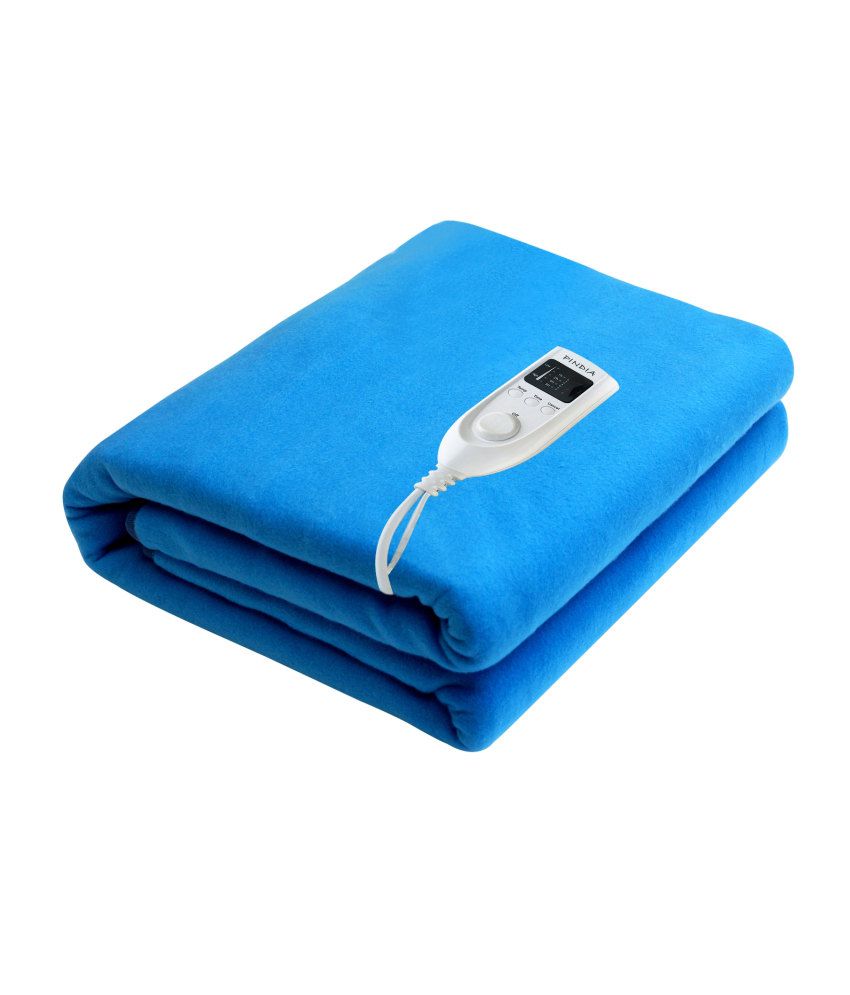     			Pindia Single Bed Automatic Temprature Control With Timer Heating Electric Blanket Polar Fleece Sky Blue
