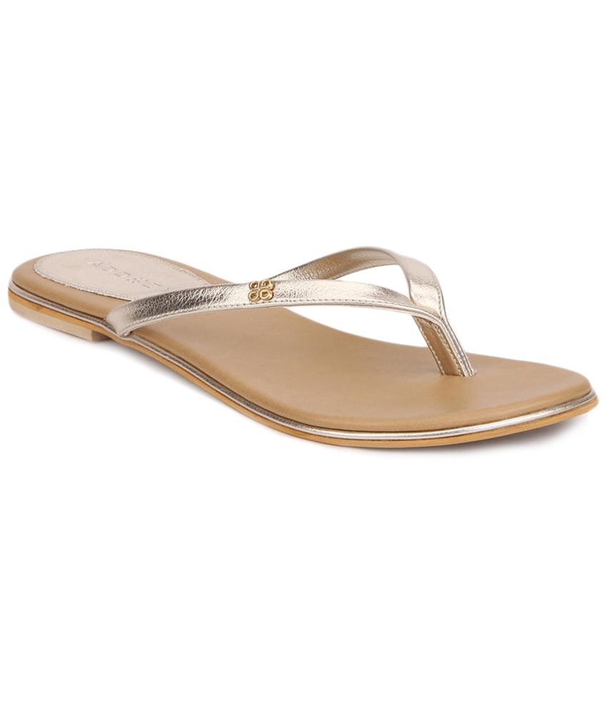 silver open toe flats