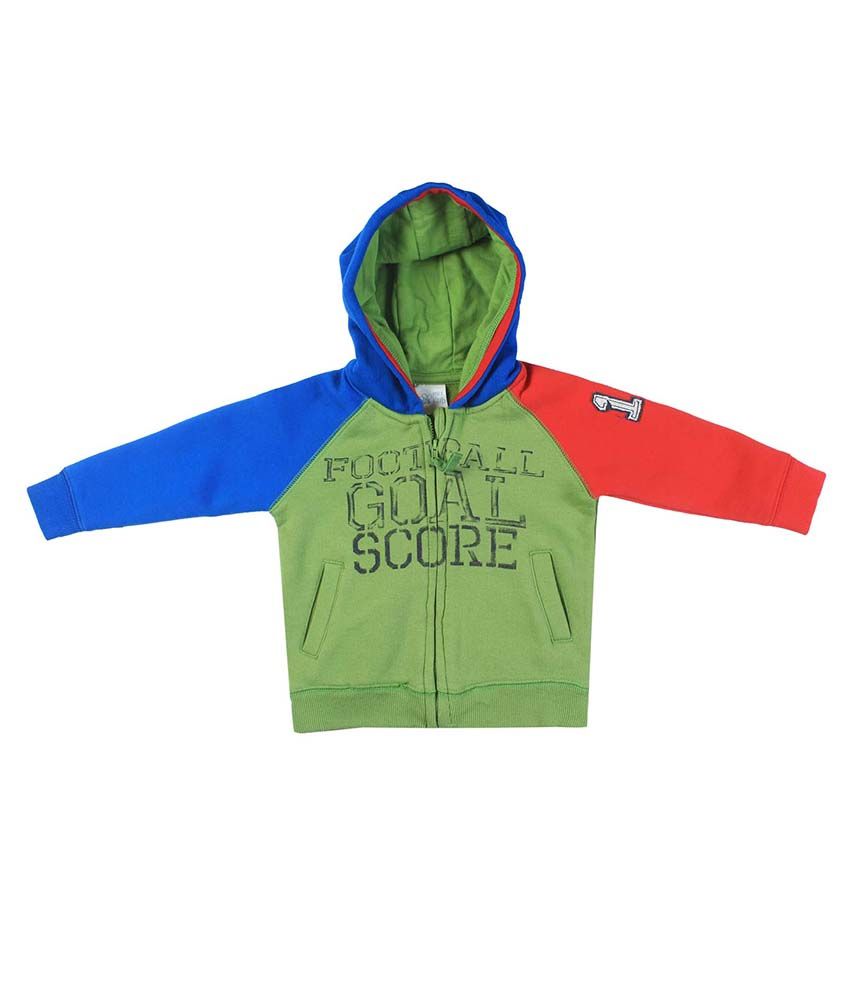     			FS MiniKlub Green Hooded Zippered Jacket