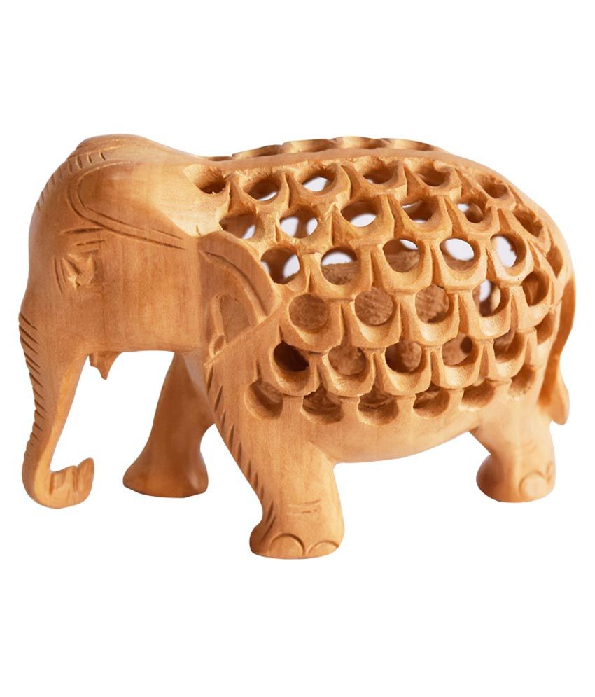 Dizionario Decorative Wooden Carving Jali Elephant Handicraft: Buy ...