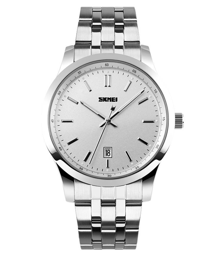 skmei silver watch