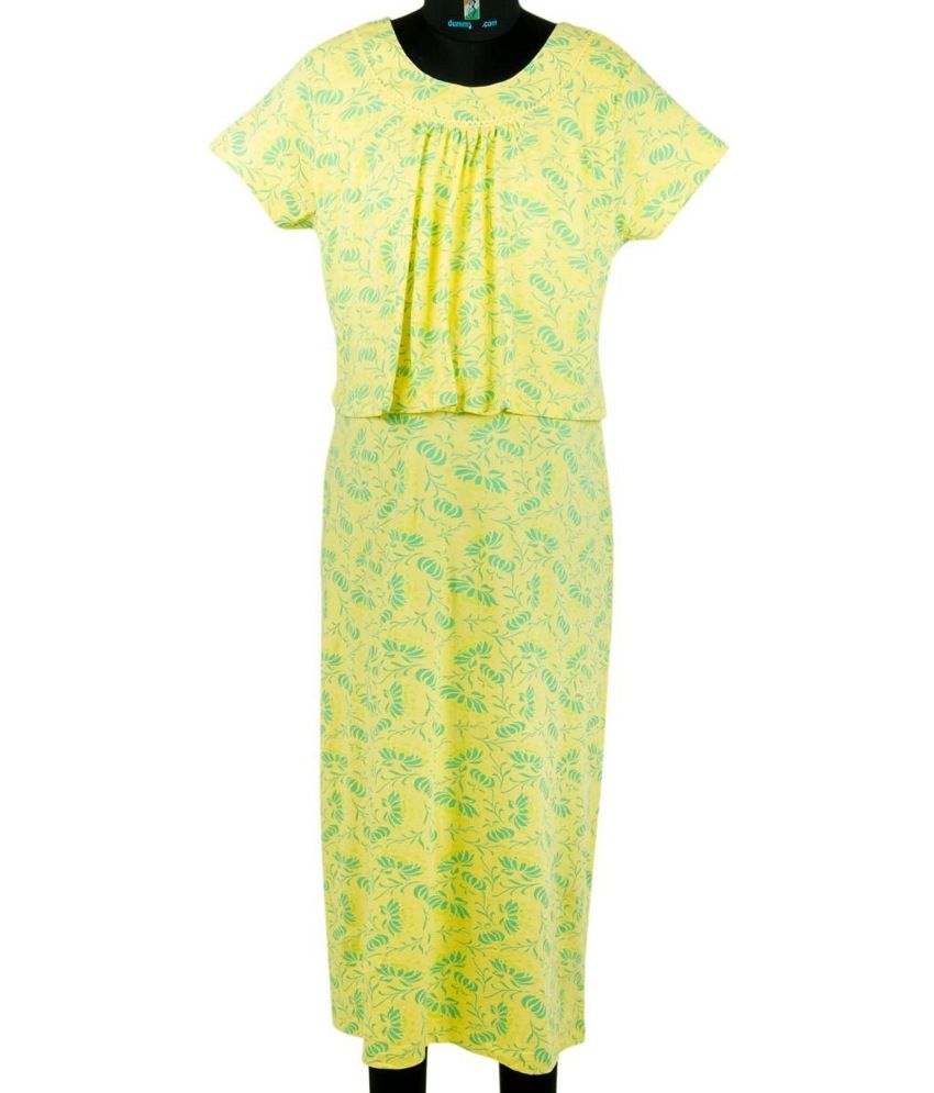 yellow hospital gown