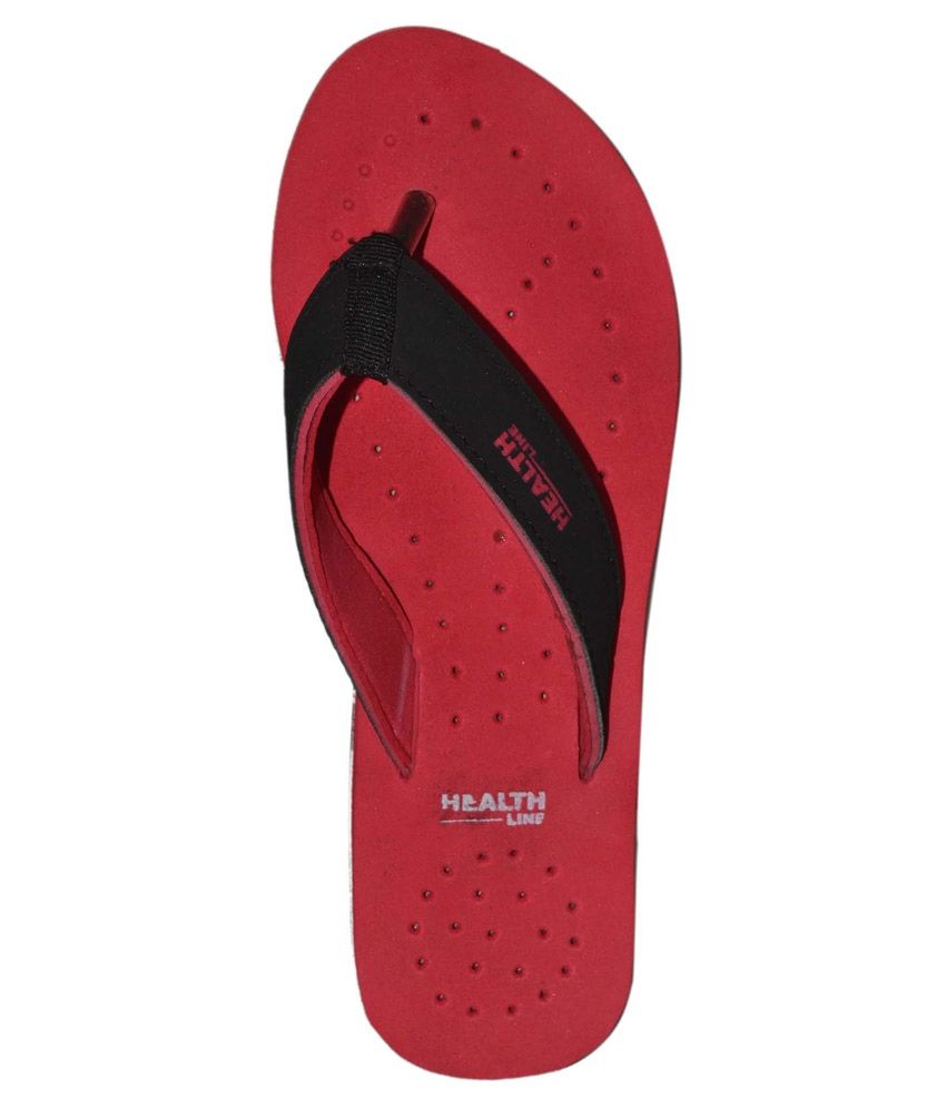 Health Line Red Flip Flops Price in India- Buy Health Line Red Flip Flops Online at Snapdeal