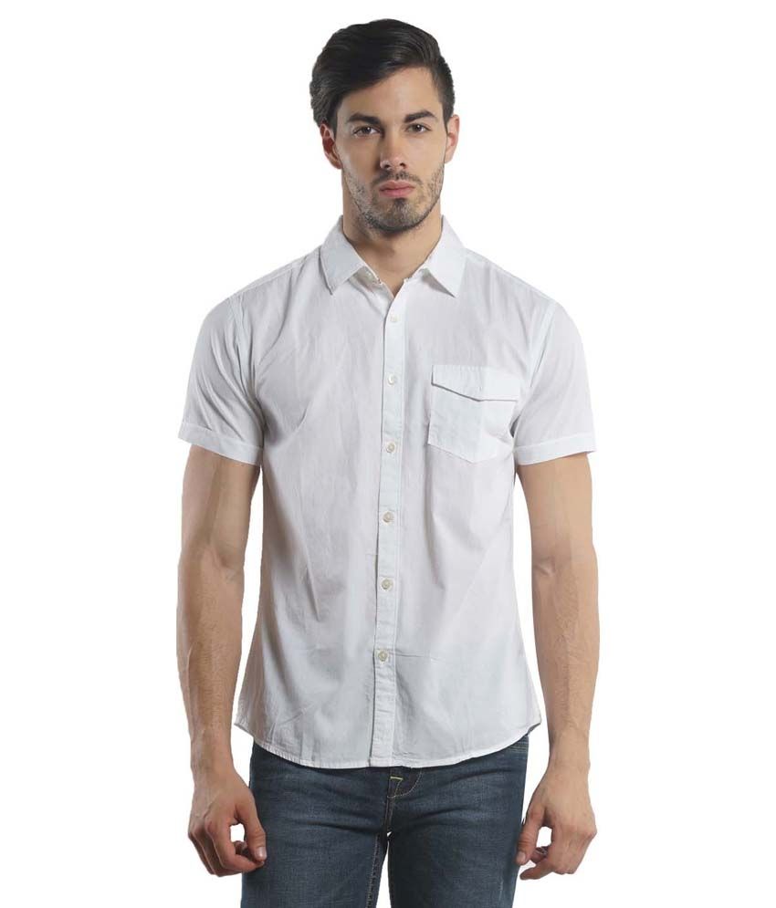 white casual shirt men's