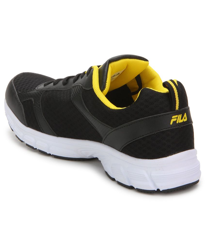 fila black sports shoes