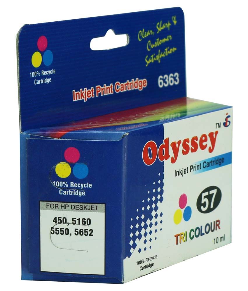 Odyssey Recycled Inkjet Printer Cartridge 57 (Tricolor) for HP Deskjet 450 - Buy Odyssey 