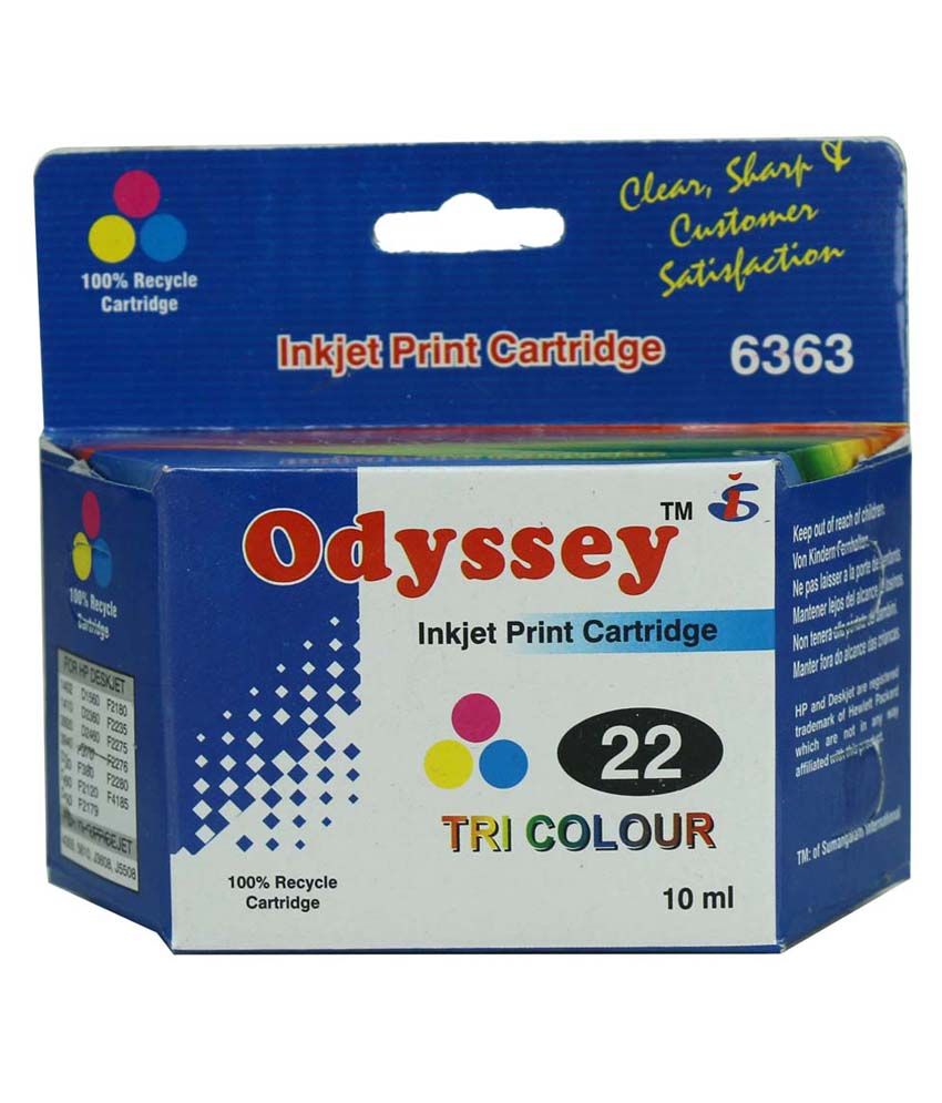 Odyssey Recycled Inkjet Printer Cartridge 22(Tricolor) for HP Deskjet