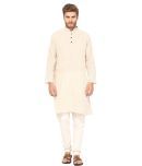 Vivid India White Cotton Long Kurta