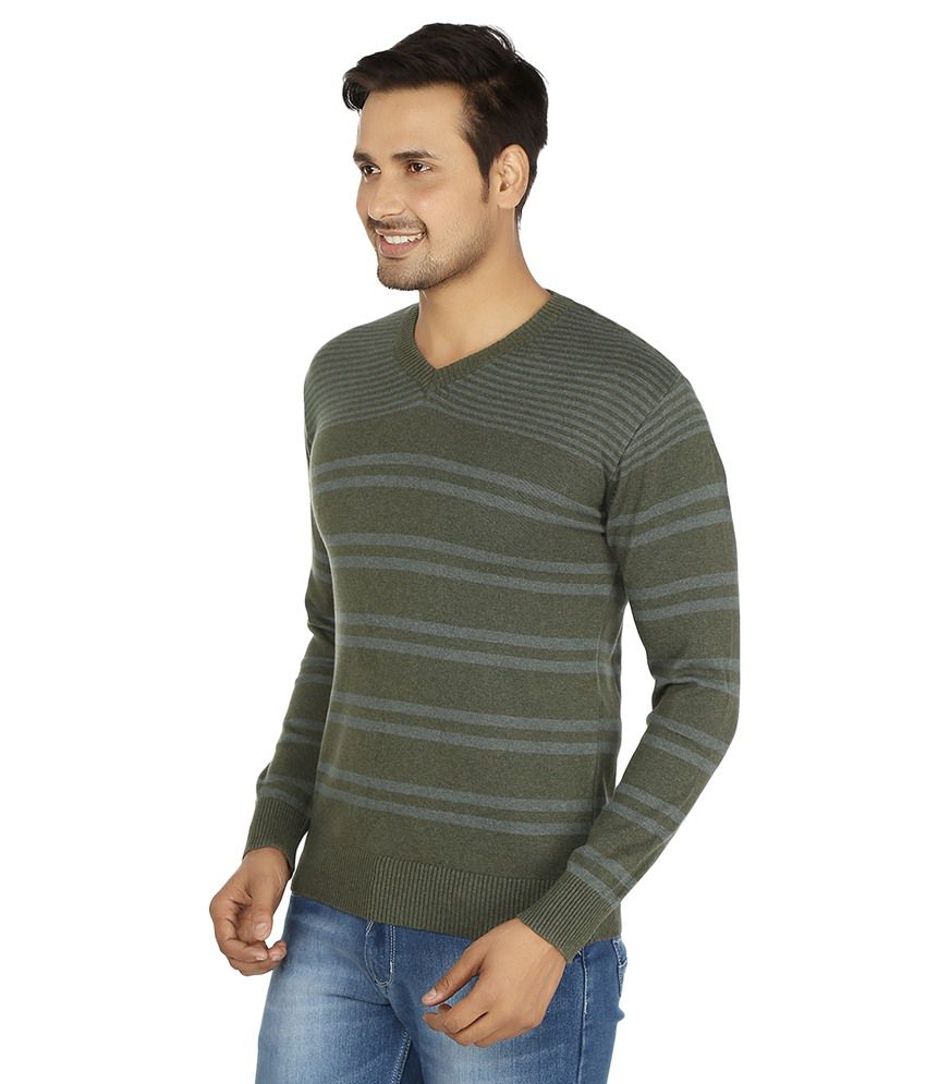 Fizzaro Green Casual Sweater - Buy Fizzaro Green Casual Sweater Online ...