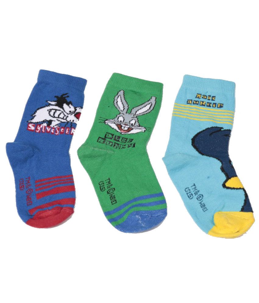 Warner Bros. Looney Tunes Socks - 3 Pair Pack (Ideal for 3-4 yrs Child ...