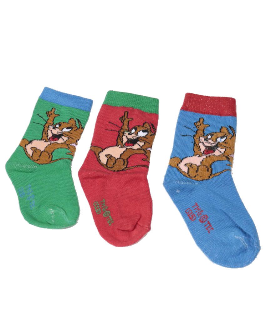 Warner Bros. Tom and Jerry Socks - 3 Pair Pack (Ideal for 1-2 yrs Child ...
