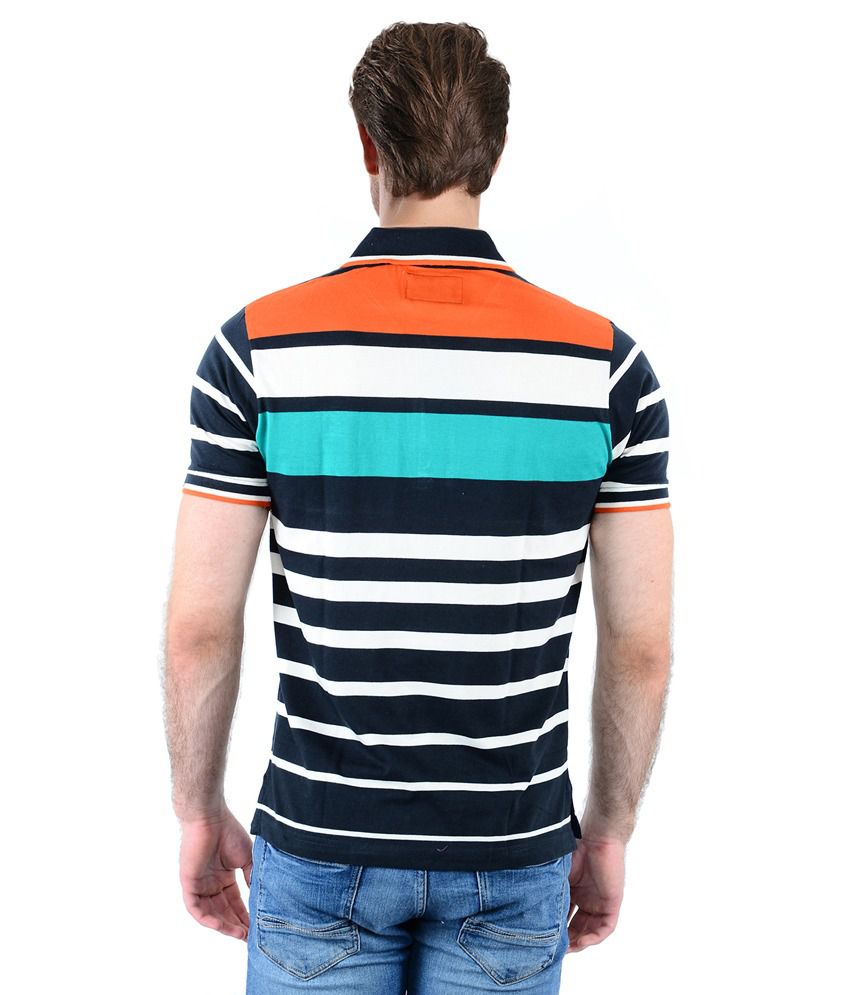 Vibgyor Multicolour Half Sleeves Striper Polo T-Shirt - Buy Vibgyor ...