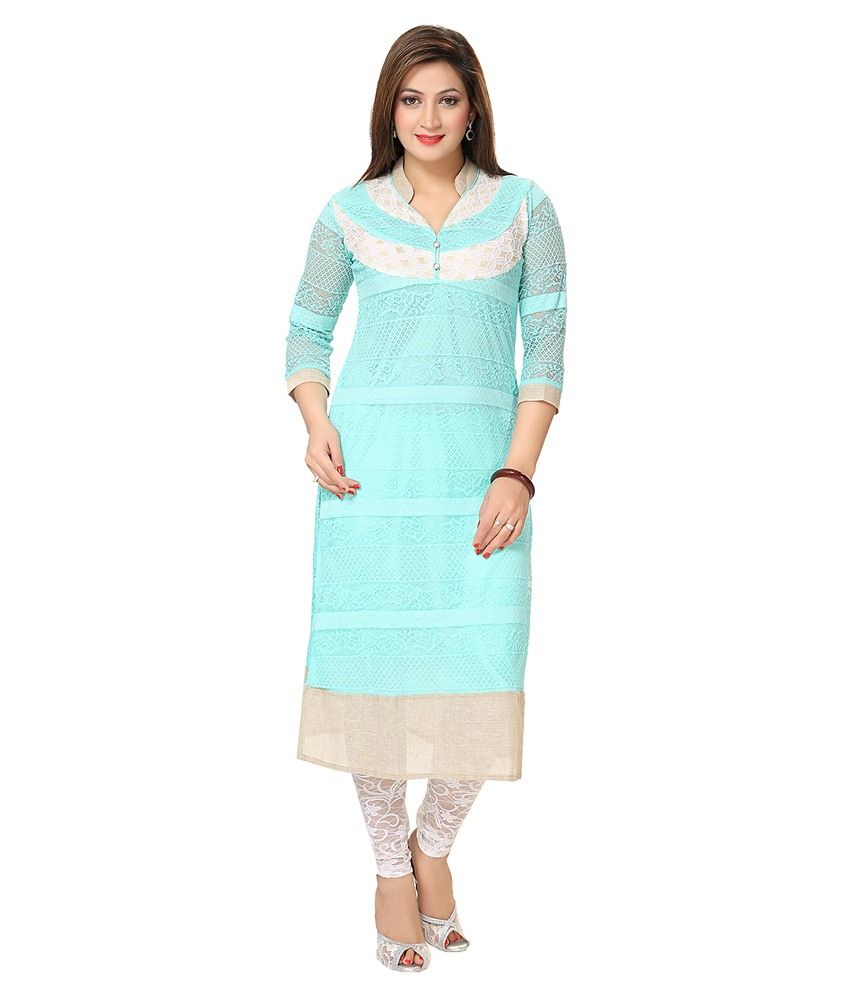 Kaira Blue Net Kurti - Buy Kaira Blue Net Kurti Online at Best Prices in  India on Snapdeal