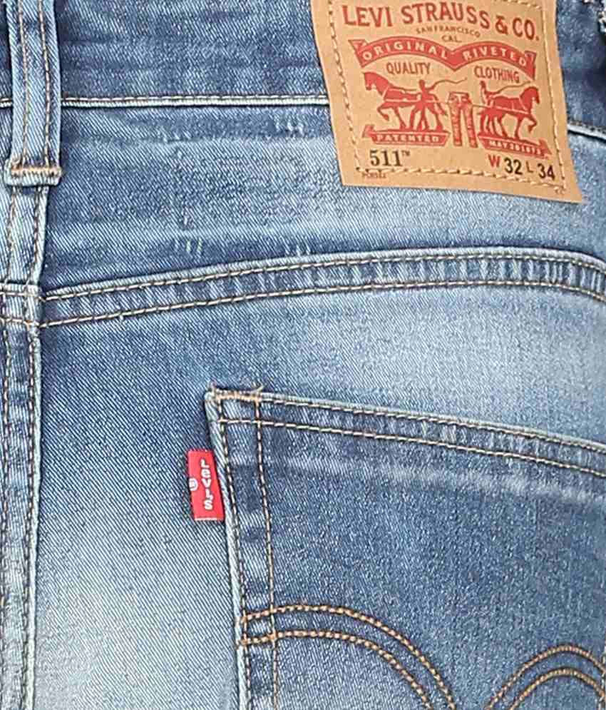 Levi&#39;s 511 Blue Slim Fit Jeans - Buy Levi&#39;s 511 Blue Slim Fit Jeans Online at Best Prices in ...