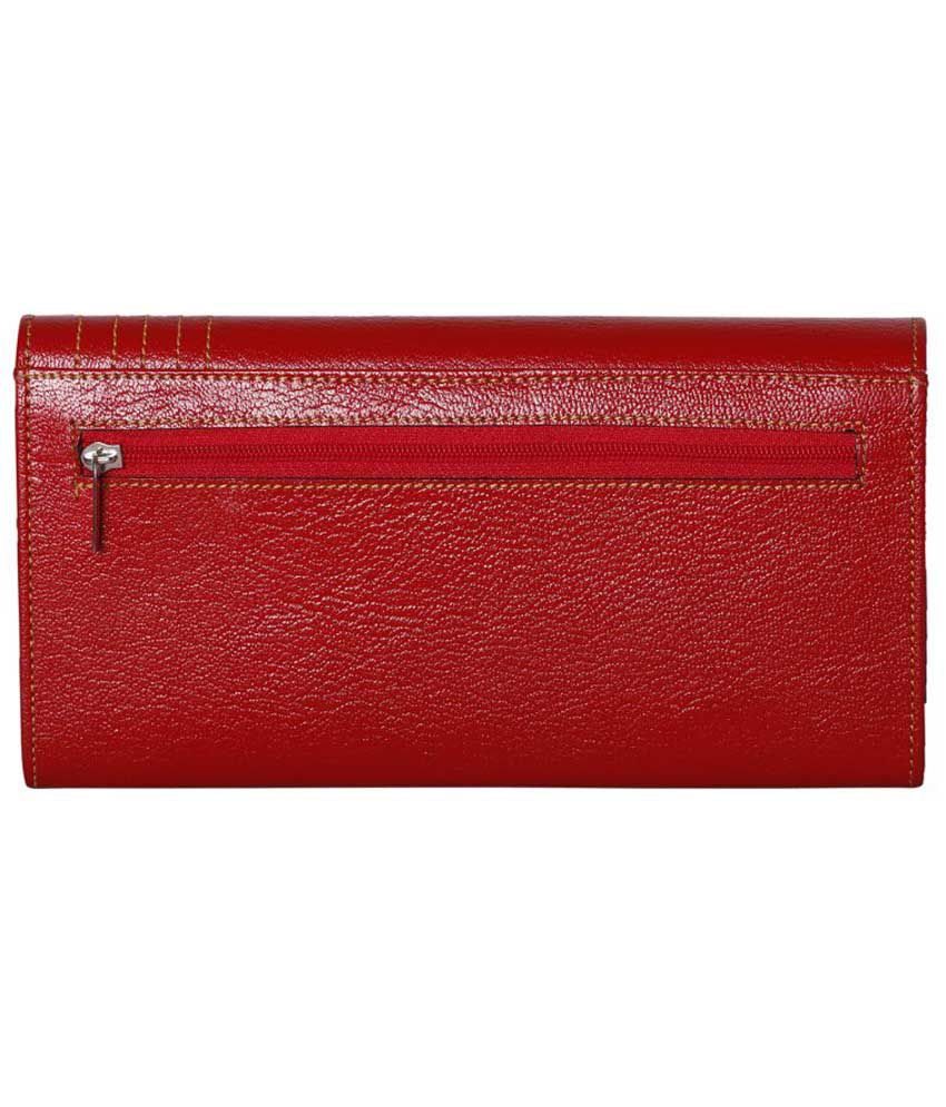Buy Alligate Leather Red Women Regular Wallet at Best Prices in India ...