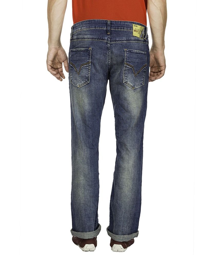 mufti slim men blue jeans