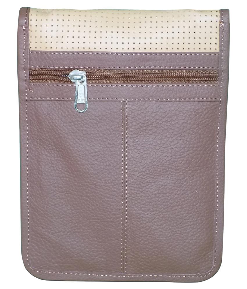 Style 98 Brown Genuine leather Traveller Neck Pouch and Passport Holder ...