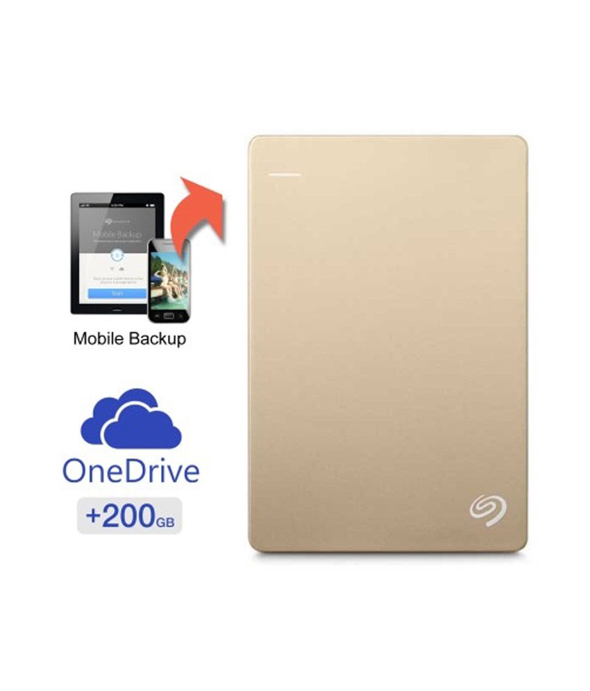 Seagate Backup Plus Slim 1TB Portable External Hard Drive with 200GB of Cloud Storage & Mobile Device Backup (Gold) Seagate Backup Plus Slim 1TB Portable External Hard Drive with 200GB of Cloud Storage & Mobile Device Backup (Gold)