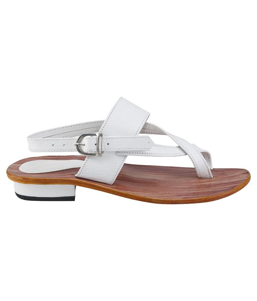 flat white slip on sandals