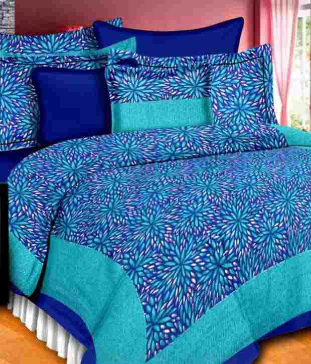     			Kismat Collection Cotton 1 Bedsheet with 2 Pillow Covers ( x )