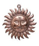 Advitiya Black Metal Vastu For Home Surya Bhagwan Wall Hanging idol