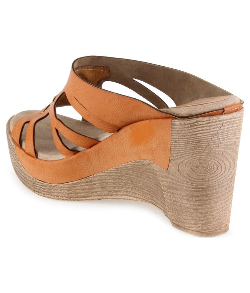 tan slip on wedges