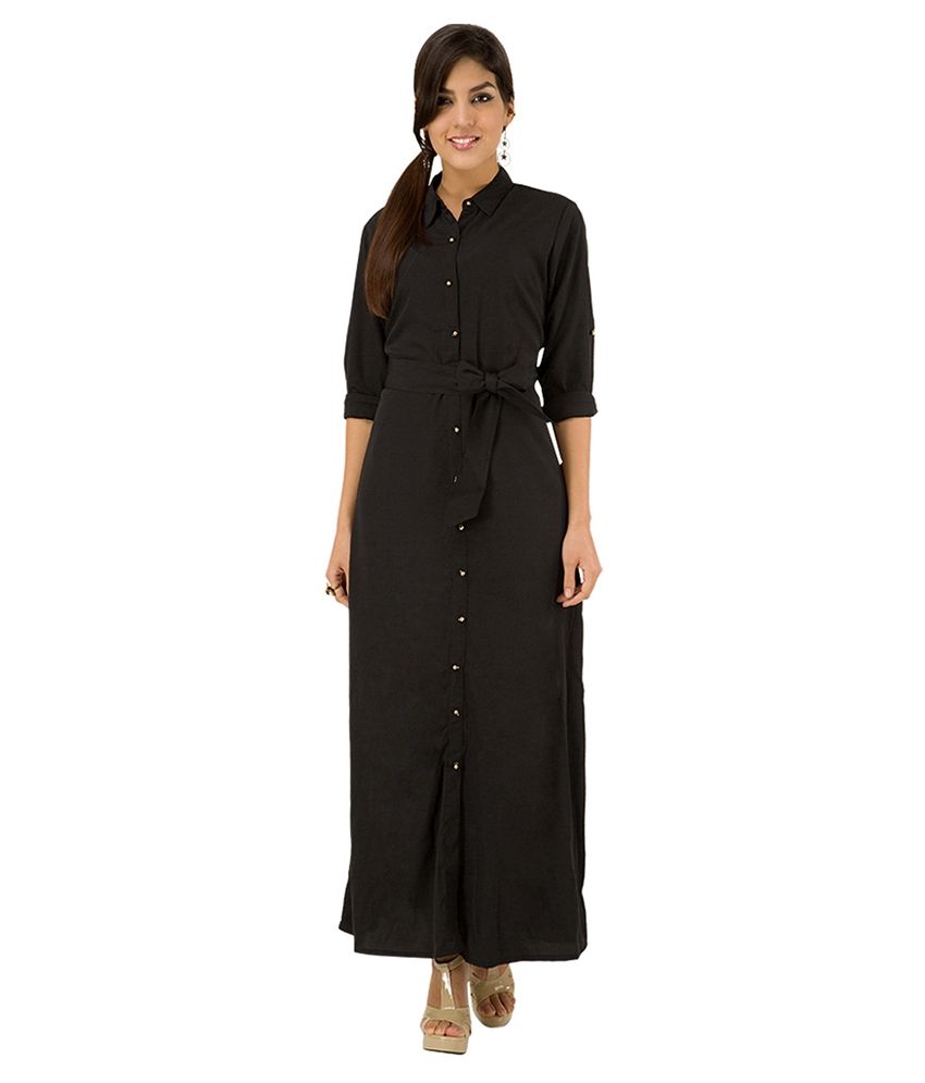tokyo talkies black maxi dress
