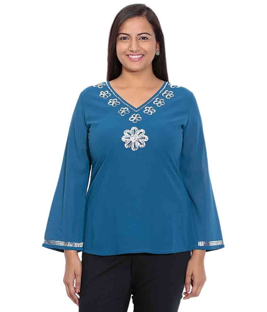 Mustard Turquoise amp; Silver Solid Plus Top