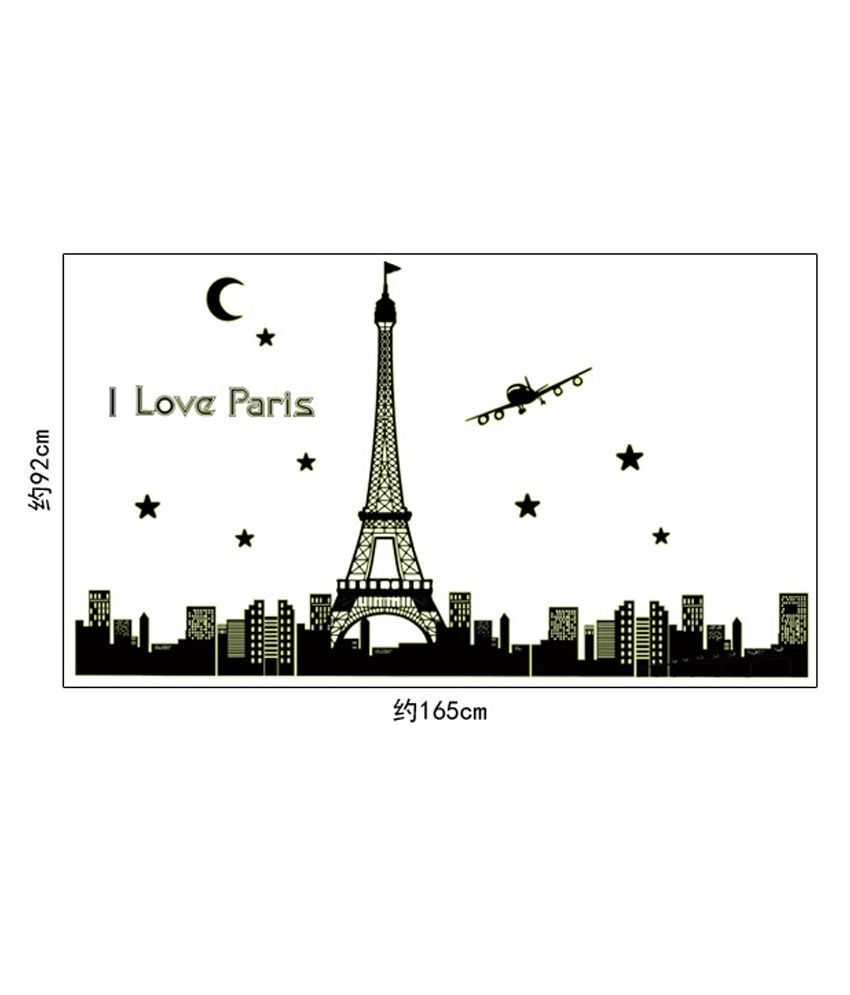 Multicolour I Love Paris Wall Sticker Buy