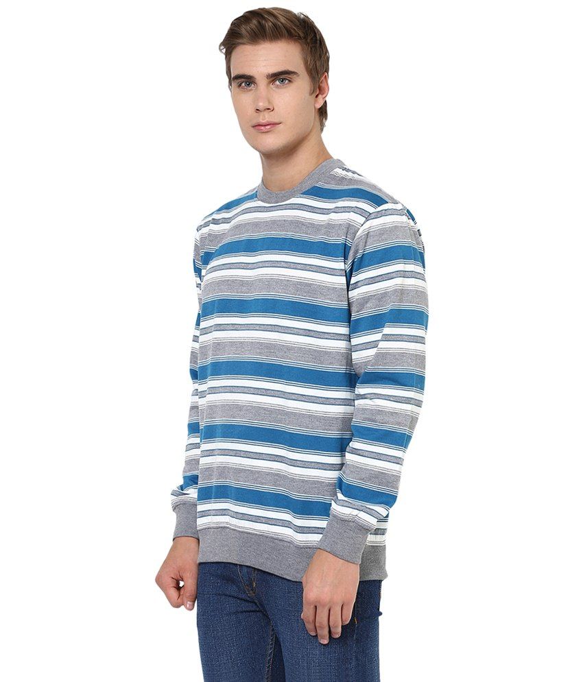 blue and white striped sweatshirt womens