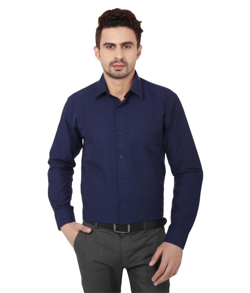 Zee Gold Blue Formal Shirt - Buy Zee 