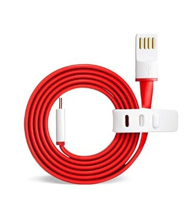 AKCESS USB Type C Flat Wire Data Cable For OnePlus Two (Red & White